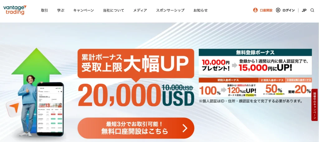 海外fx約定力第3位はvantage