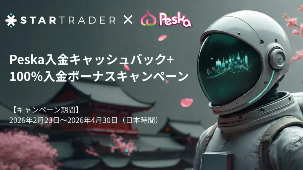 STARTRADER × Peska 限定キャッシュバックキャンペーン